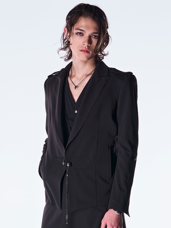 (ͽ���ʡ�9������10������ͽ��/kiryuyrik������奦����奦/PE Gabardine Short Goth Jacket/Black