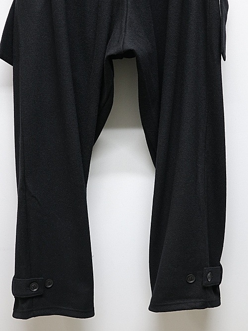 Yohji Yamamoto襦ޥ/SOFT JERSEY HEM TAB PANTS/BLACK.