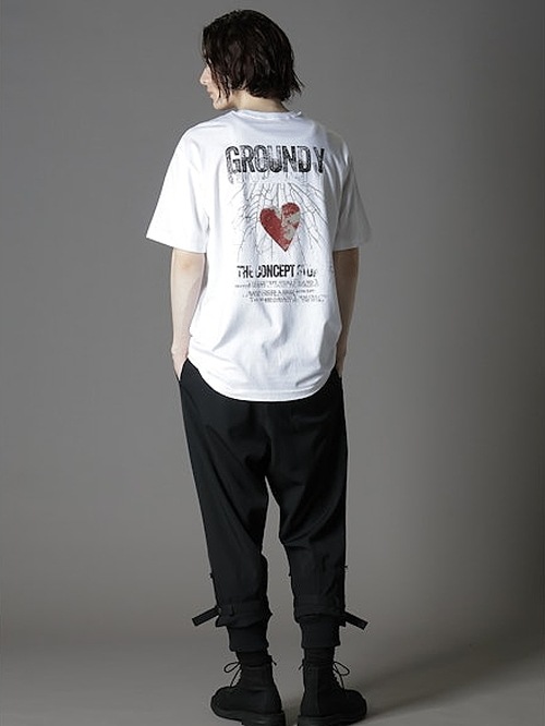 Ground Y饦ɥ磻/20/cotton jesey Heart/WHITE