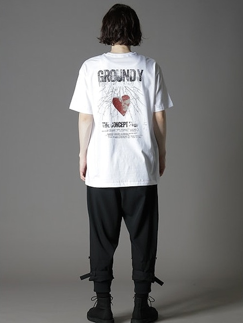 Ground Y饦ɥ磻/20/cotton jesey Heart/WHITE