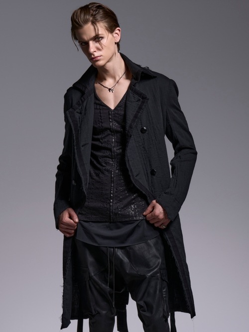 (ͽ���ʡ�5��6������ͽ��/kiryuyrik������奦����奦/W-Gaze Napoleon Coat/Black