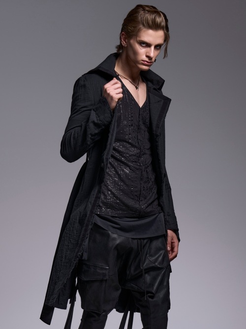 (ͽ���ʡ�5��6������ͽ��/kiryuyrik������奦����奦/W-Gaze Napoleon Coat/Black