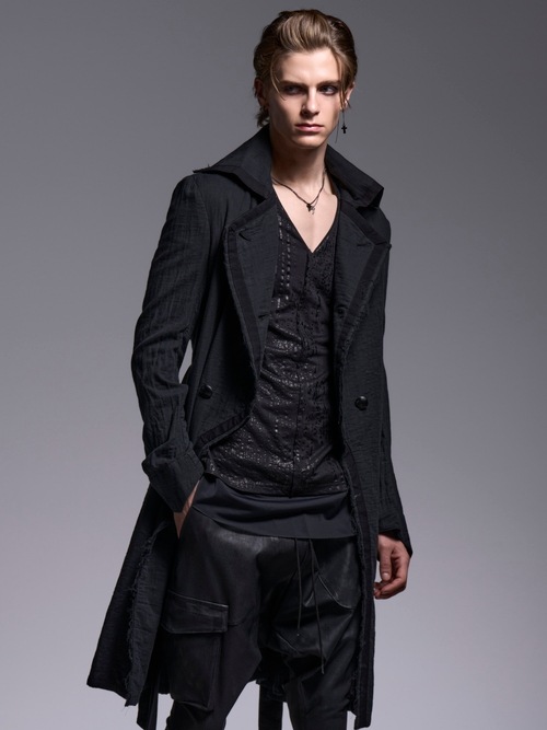 (ͽ���ʡ�5��6������ͽ��/kiryuyrik������奦����奦/W-Gaze Napoleon Coat/Black