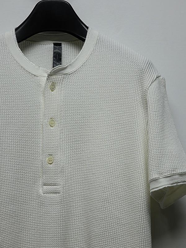 wjk�����֥른��������/waffle henley S/S/white.