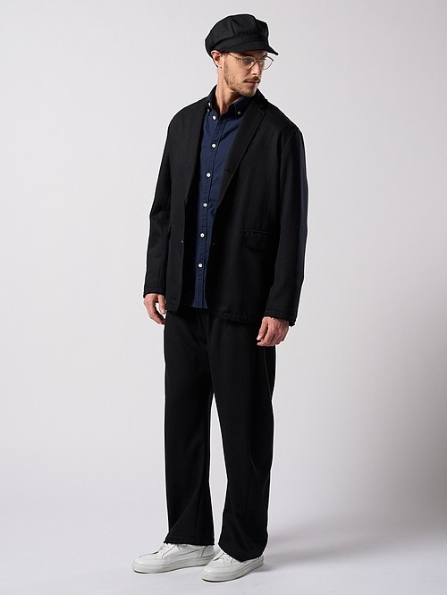 (ͽ���ʡ�9��10������ͽ��/wjk�����֥른��������/venetian stripe wide banana slacks/black