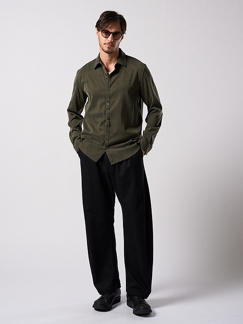 (ͽ���ʡ�9��10������ͽ��/wjk�����֥른��������/venetian stripe wide banana slacks/black