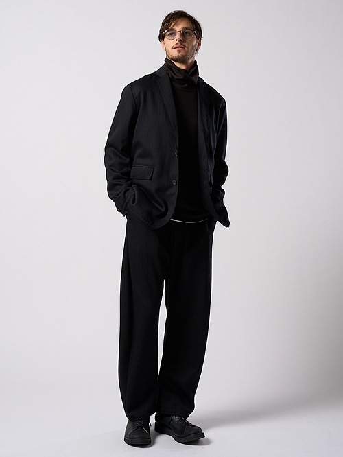 (ͽ���ʡ�9��10������ͽ��/wjk�����֥른��������/venetian stripe wide banana slacks/black
