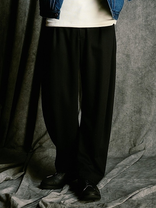 (ͽ���ʡ�9��10������ͽ��/wjk�����֥른��������/venetian stripe wide banana slacks/black