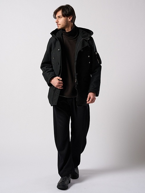 (ͽ���ʡ�9��10������ͽ��/wjk�����֥른��������/venetian stripe wide banana slacks/black