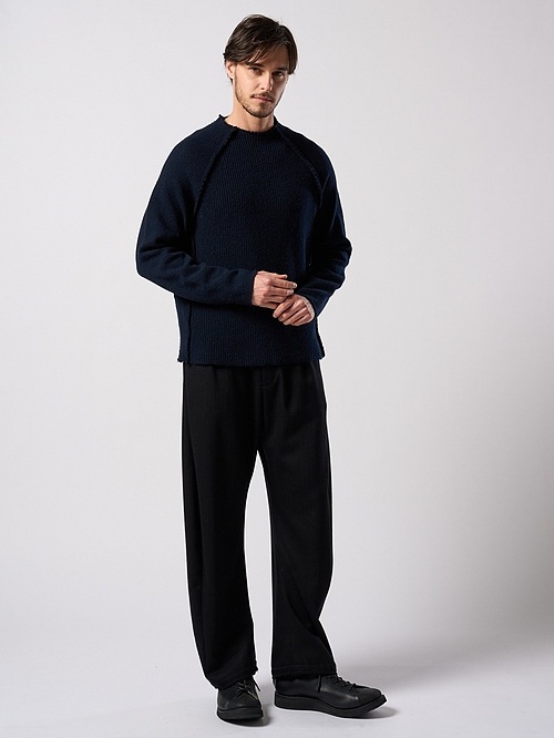 (ͽ���ʡ�9��10������ͽ��/wjk�����֥른��������/venetian stripe wide banana slacks/black