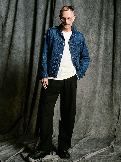 (ͽ���ʡ�9��10������ͽ��/wjk�����֥른��������/venetian stripe wide banana slacks/black