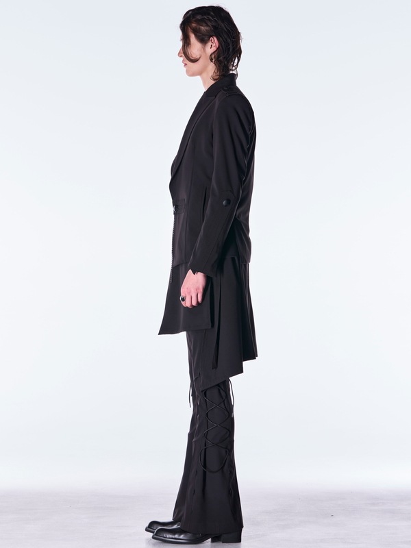 (ͽ���ʡ�9������10������ͽ��/kiryuyrik������奦����奦/PE Gabardine Flare Vest/Black