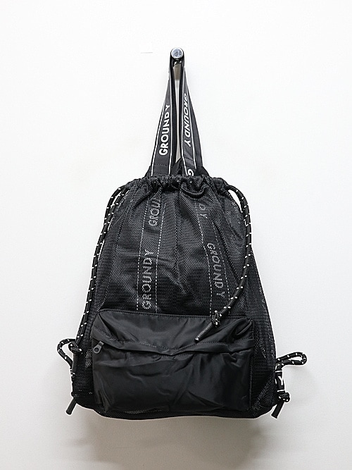 Ground Y�����饦��ɥ磻/2WAY MESH BAG PACK/BLK.