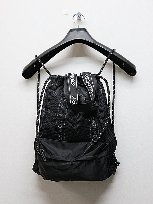 Ground Y�����饦��ɥ磻/2WAY MESH BAG PACK/BLK.