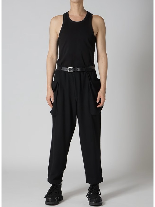 Yohji Yamamoto襦ޥ/SOFT JERSEY HEM TAB PNATS B/BLACK.