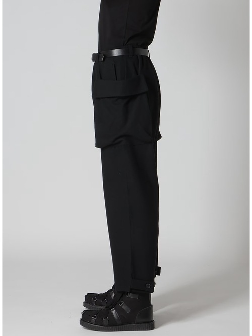 Yohji Yamamoto襦ޥ/SOFT JERSEY HEM TAB PNATS B/BLACK.