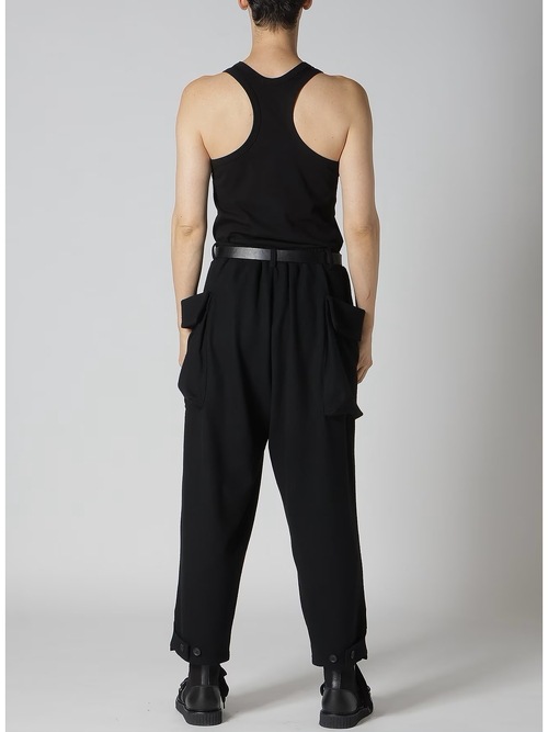 Yohji Yamamoto襦ޥ/SOFT JERSEY HEM TAB PNATS B/BLACK.