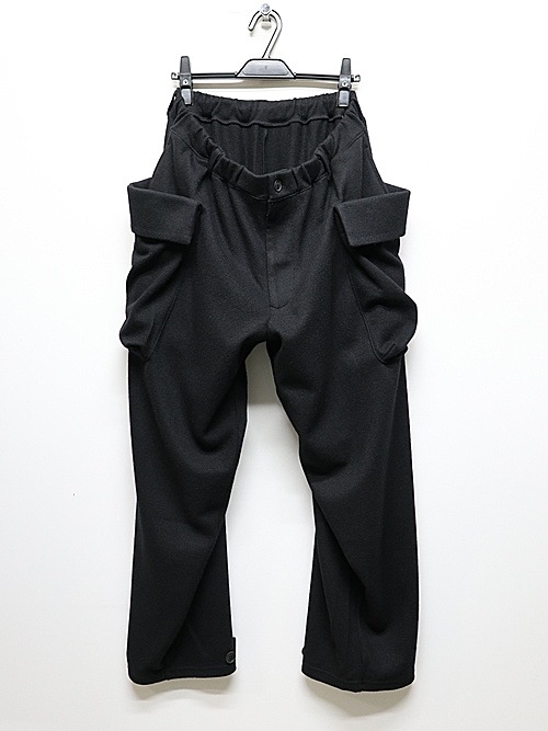 Yohji Yamamoto襦ޥ/SOFT JERSEY HEM TAB PNATS B/BLACK.