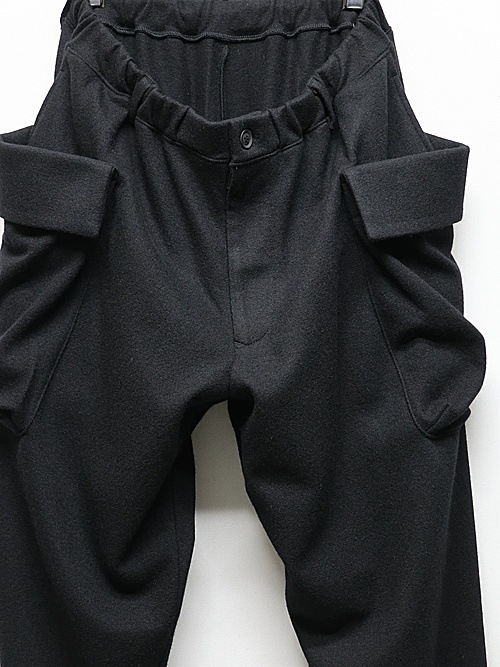 Yohji Yamamoto襦ޥ/SOFT JERSEY HEM TAB PNATS B/BLACK.