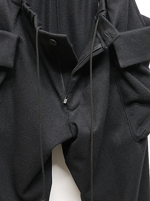 Yohji Yamamoto襦ޥ/SOFT JERSEY HEM TAB PNATS B/BLACK.
