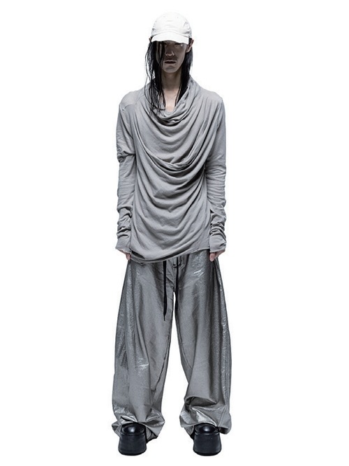 (ͽ)89ͽ/JULIUSꥦ/TEXTURE JERSEY CUT & SEWN5/CEMENT