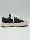 Maison MIHARA YASUHIRO��PETERSON 23 /Original Sole Studded Paint Canvas Low-Top Sneaker/BLACK
