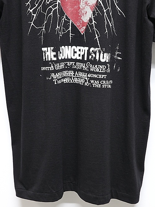 Ground Y�����饦��ɥ磻/20/cotton jesey Heart/BLACK