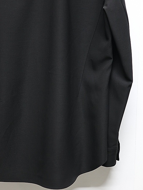 ATTACHMENT�������å�����/PE CONPACT TWILL REGULAR COLLAR DRESS SHIRTS/BLACK