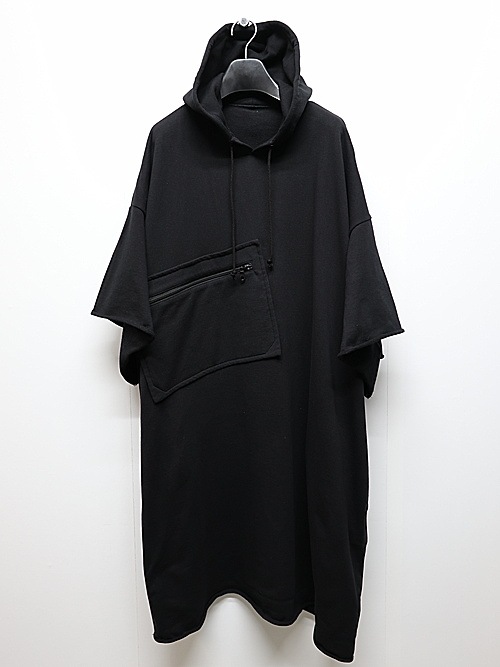 SALE30%OFF/Ground Y�����饦��ɥ磻/40/20 MINI FLEECE CHEST POCKET LONG HOODIE/BLACK.