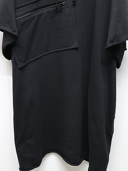 SALE30%OFF/Ground Y�����饦��ɥ磻/40/20 MINI FLEECE CHEST POCKET LONG HOODIE/BLACK.