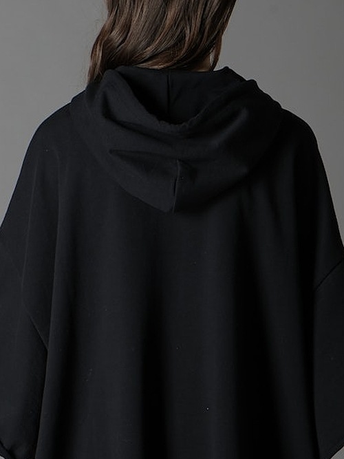 SALE30%OFF/Ground Y�����饦��ɥ磻/40/20 MINI FLEECE CHEST POCKET LONG HOODIE/BLACK.