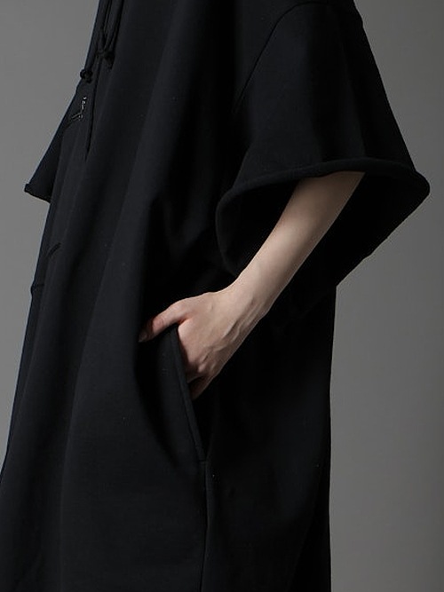 SALE30%OFF/Ground Y�����饦��ɥ磻/40/20 MINI FLEECE CHEST POCKET LONG HOODIE/BLACK.