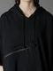 SALE30%OFF/Ground Y�����饦��ɥ磻/40/20 MINI FLEECE CHEST POCKET LONG HOODIE/BLACK.