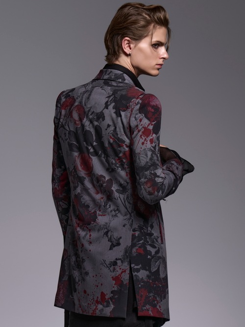 (ͽ���ʡ�5��6������ͽ��/kiryuyrik������奦����奦/Gray Flora Gabardine Long Jacket/Gray