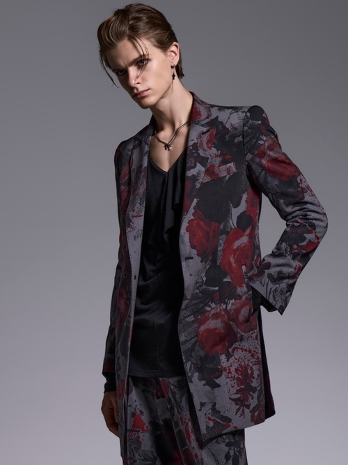 (ͽ���ʡ�5��6������ͽ��/kiryuyrik������奦����奦/Gray Flora Gabardine Long Jacket/Gray