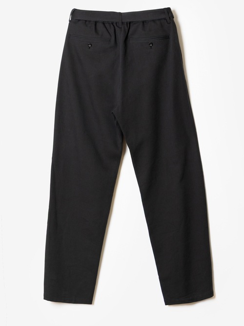 (ͽ���ʡ�7��8������ͽ��/ATTACHMENT�������å�����/CO/TEN POWDERY DOUBLE CROTH BELTED WIDE TROUSERS/BLACK