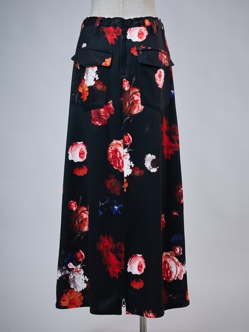 (ͽ���ʡ�6��7������ͽ��/THE ONENESS�������ͥ�/Flora Recycle Jersey Back Zipp Skirt/Black