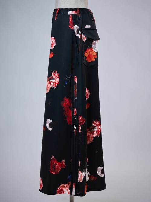 (ͽ���ʡ�6��7������ͽ��/THE ONENESS�������ͥ�/Flora Recycle Jersey Back Zipp Skirt/Black