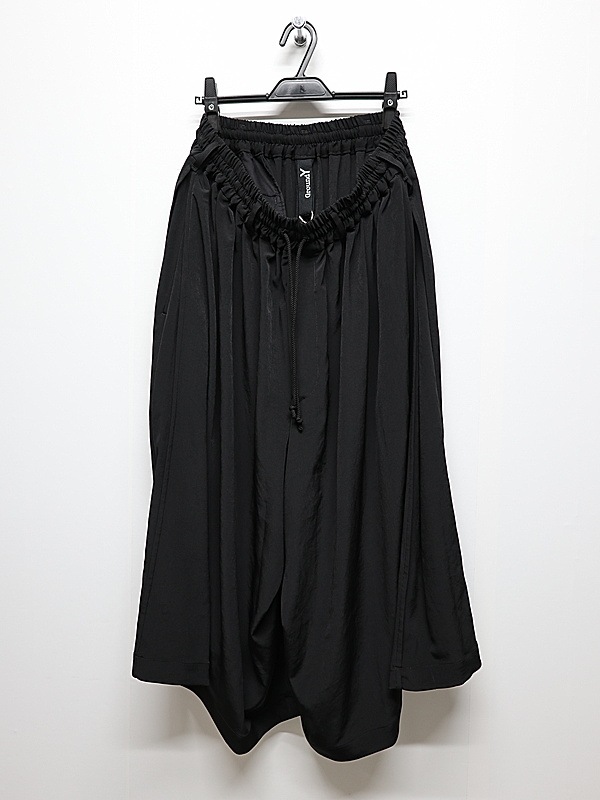 Ground Y�����饦��ɥ磻/TA/PE CREPE DE CHINE CULOTTE PANTS/BLACK