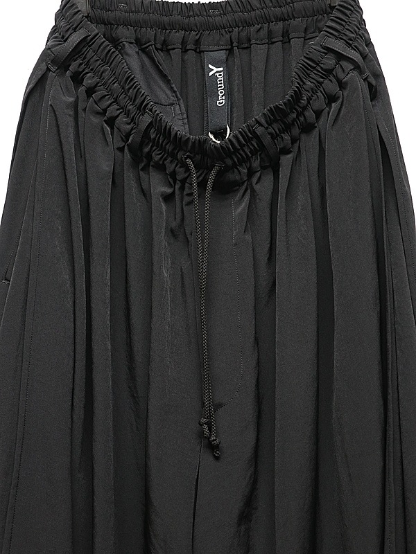 Ground Y�����饦��ɥ磻/TA/PE CREPE DE CHINE CULOTTE PANTS/BLACK
