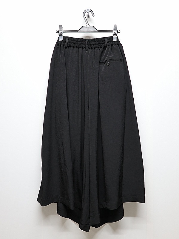 Ground Y�����饦��ɥ磻/TA/PE CREPE DE CHINE CULOTTE PANTS/BLACK
