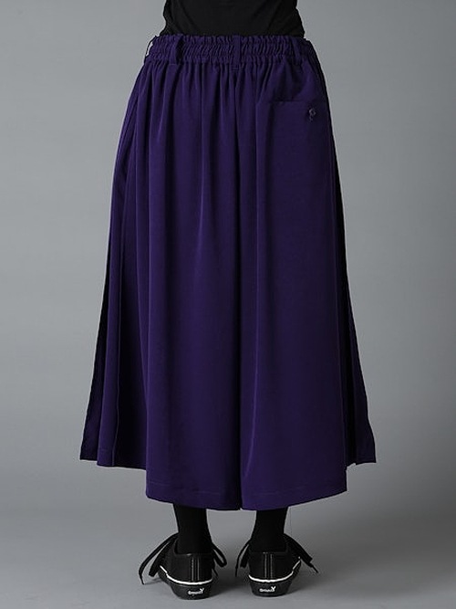 Ground Y�����饦��ɥ磻/TA/PE CREPE DE CHINE CULOTTE PANTS/BLACK