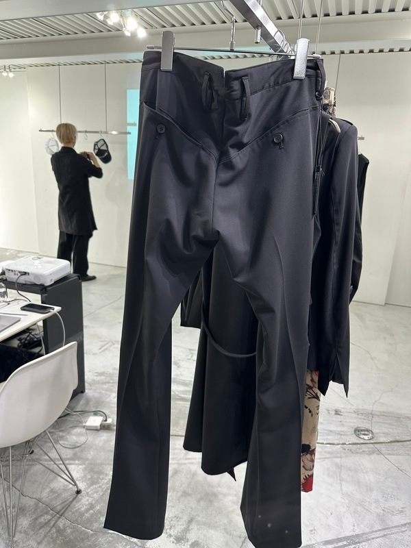(ͽ���ʡ�9������10������ͽ��/kiryuyrik������奦����奦/PE Gabardine Lace Up Flare Slacks/Black