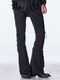 (ͽ���ʡ�9������10������ͽ��/kiryuyrik������奦����奦/PE Gabardine Lace Up Flare Slacks/Black