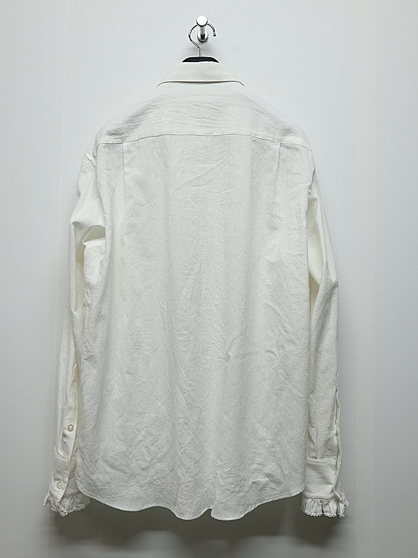LAD MUSICIAN����å� �ߥ塼�������/KHADI CALICO FRILL SHIRT/WHITE