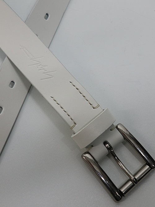 ヨウジヤマモト　yohji yamamoto　レザー ロングベルト 白 Yohji Yamamoto・ヨウジヤマモト 【正規取扱店】 オフサイド OFFSIDE