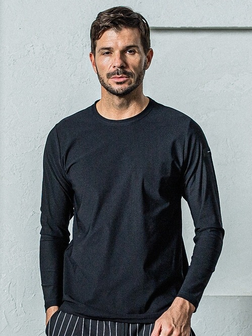 RESOUND CLOTHINGꥵɥ/LOOSE FIT nylon long sleave Tee/BLACK