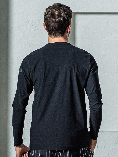 RESOUND CLOTHINGꥵɥ/LOOSE FIT nylon long sleave Tee/BLACK