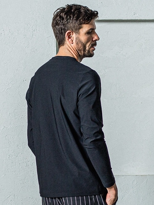 RESOUND CLOTHINGꥵɥ/LOOSE FIT nylon long sleave Tee/BLACK