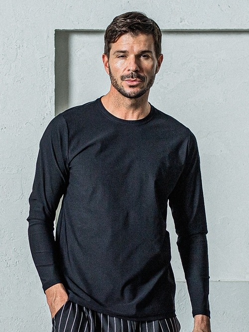 RESOUND CLOTHINGꥵɥ/LOOSE FIT nylon long sleave Tee/BLACK